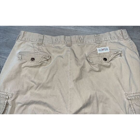 Ralph Lauren Pants Mens 40x30 Khaki Cargo Polo 67 Chino Vintage 90s DISTRESS Y2K - Picture 10 of 13